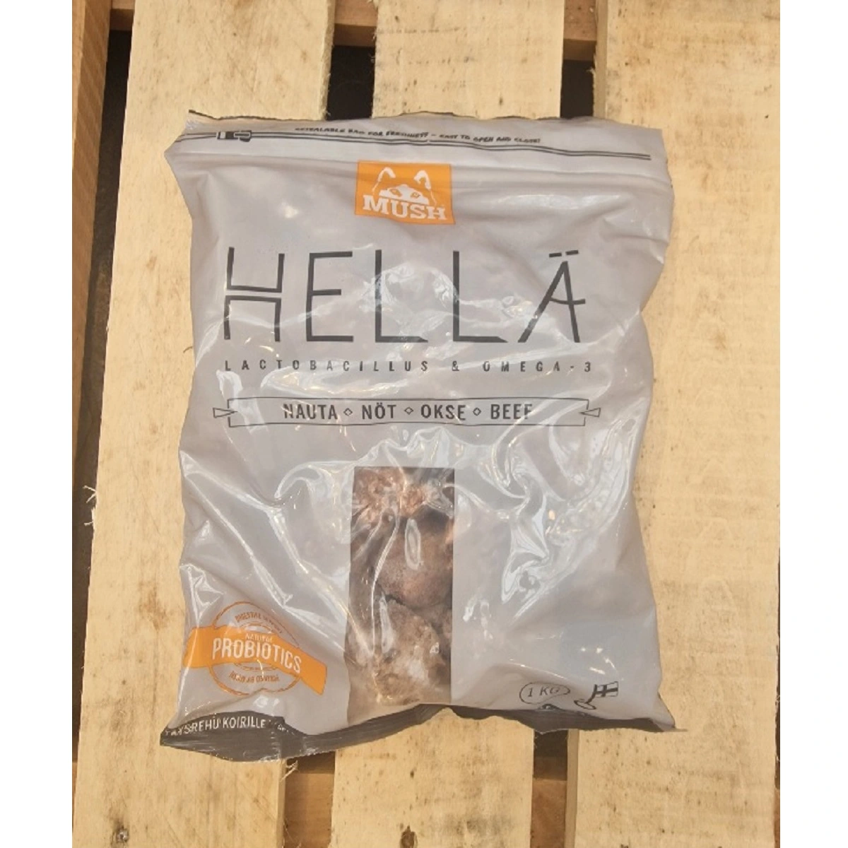 MUSH HELLÄ Okse 1 kg - Naturligt råfoder til din hund
