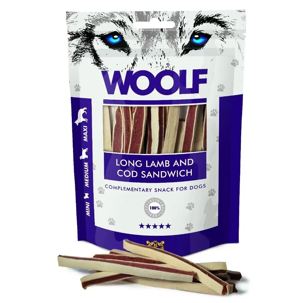 Woolf Hundesnack Lam og Torsk Lang Sandwich