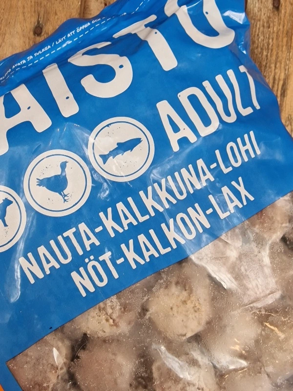 MUSH Vaisto Blå Okse Kalkun Laks - 3 kg råfoder til hund