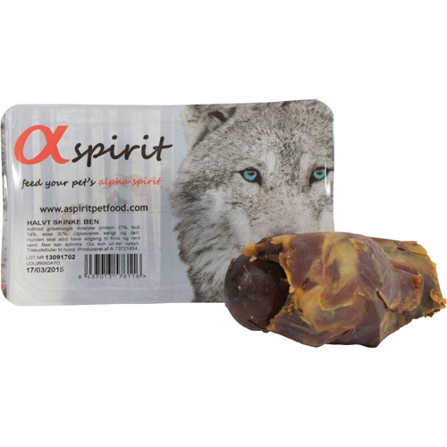 Alpha Spirit Skinkeben Halv - naturlig hundesnack, 1 stk