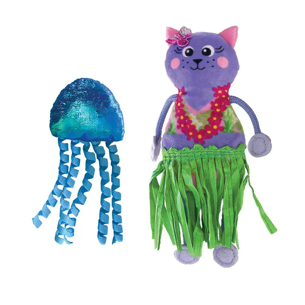 Kong Kattelegetøj Tropics Hula 2-pack