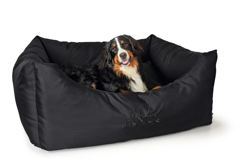 Hunter hundeseng Gent antibakteriel Medium 80x60 cm Sort
