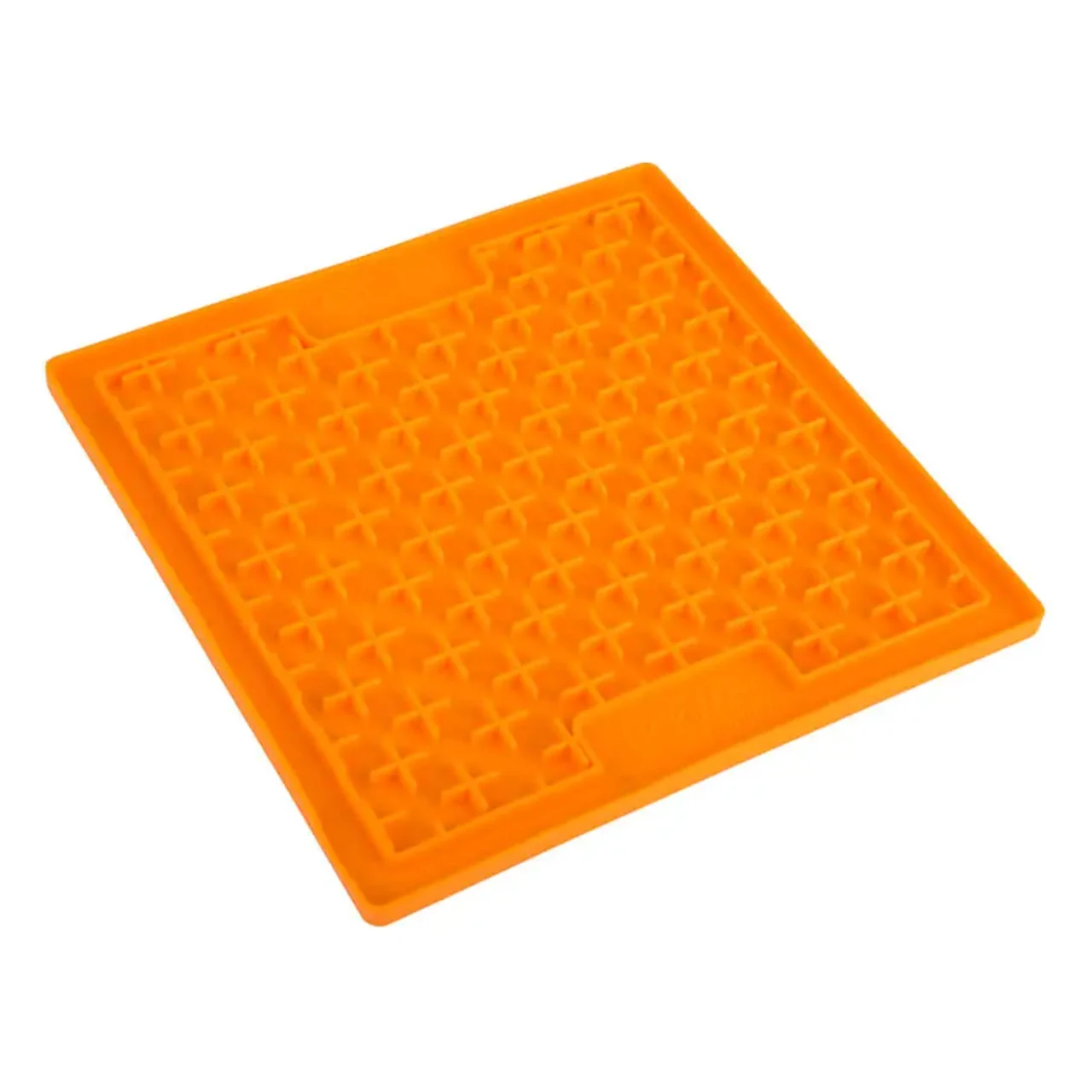 LickiMat Slikkemåtte 20 x 20 cm Orange - aktiveringsmåtte til hunde