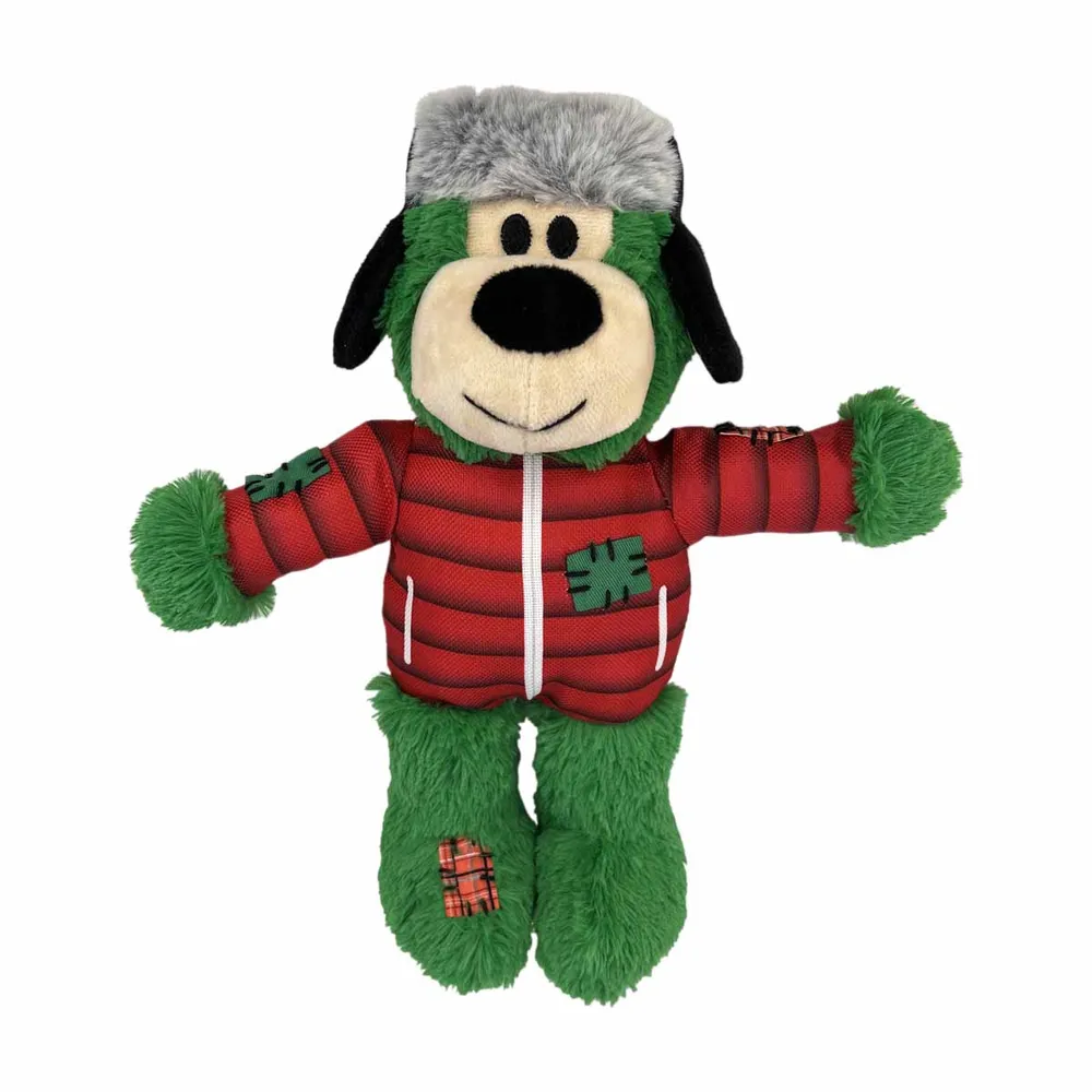 Kong Holiday Wild Knots Bear Mix M/L - juleinspireret robust bjørne-legetøj