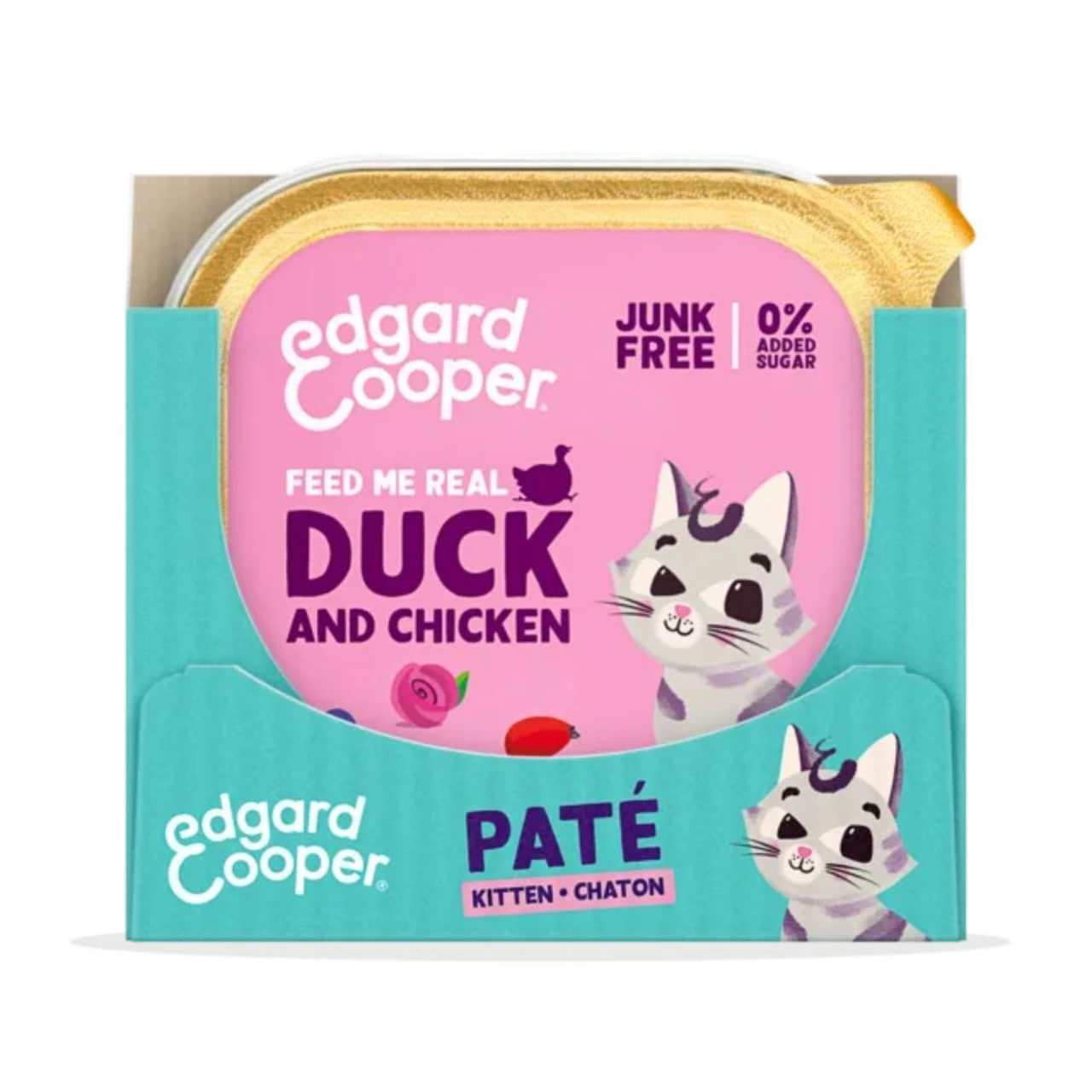 Edgard & Cooper pate til killinger med and og kylling 85 g