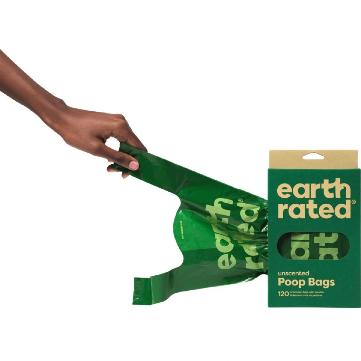 Earth Rated Øko hømhømposer med håndtag 120 stk
