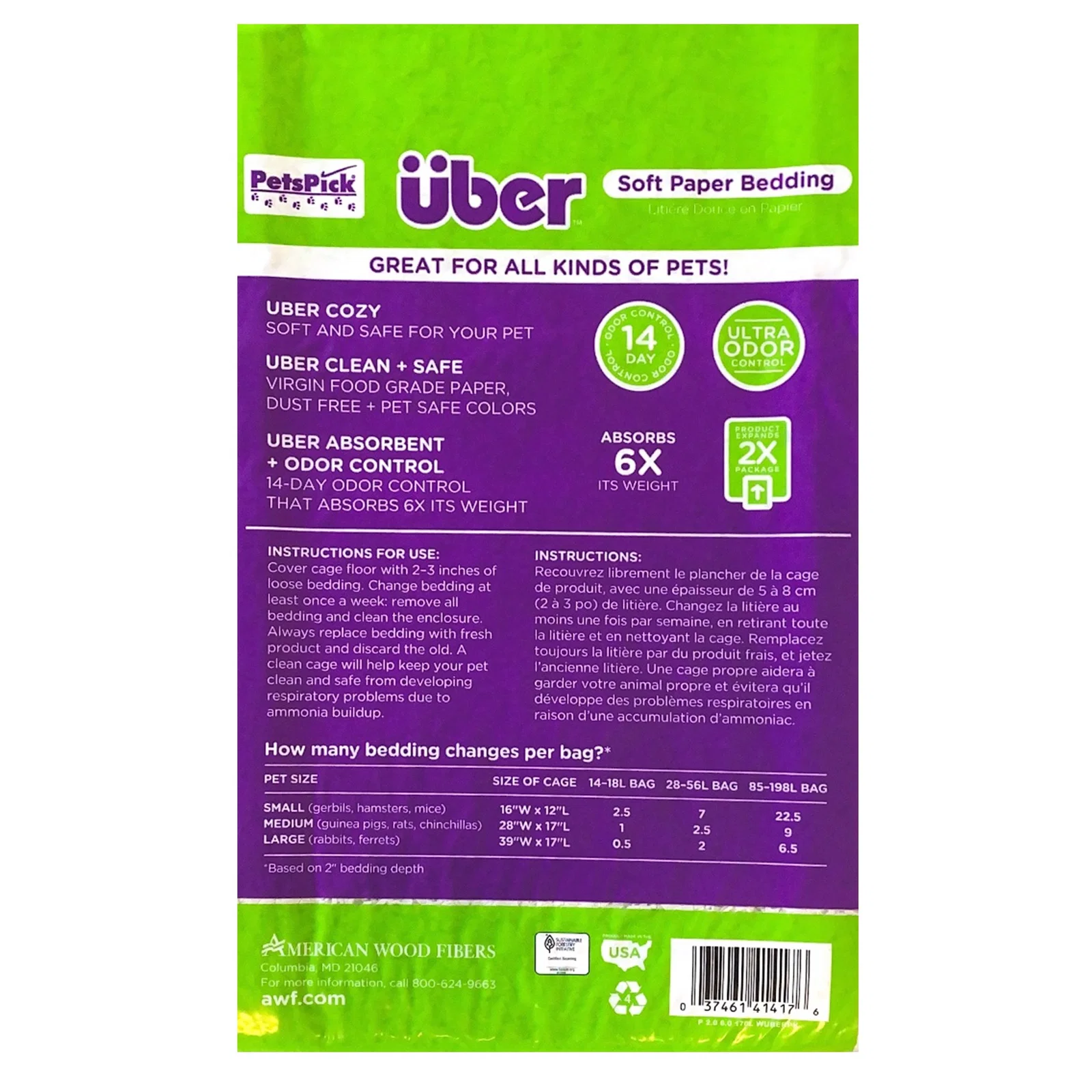 ÜBER Papirstrøelse 170 L Hvid
