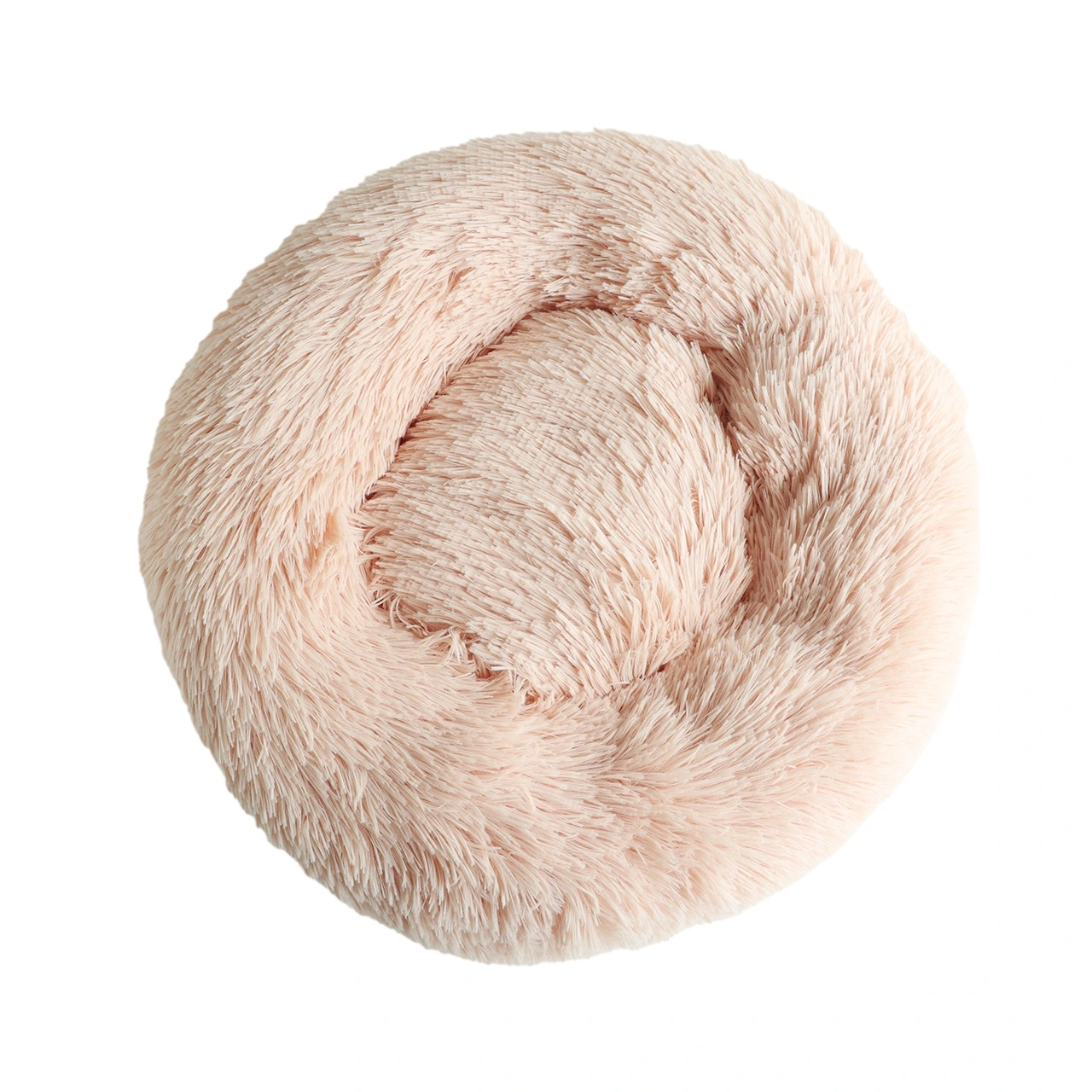 Donut Cozy Hundeseng Laksefarvet 50 cm - blød seng til små hunde