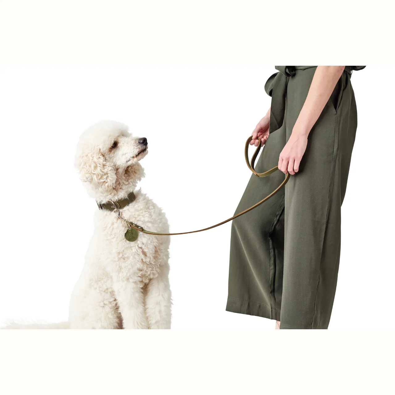 Hunter Aalborg Sport Oliven 37 hundehalsbånd - 28-33 cm