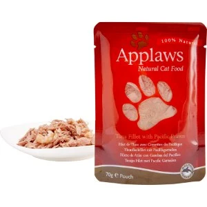 Applaws Kattevådmad Tun og Stillehavsrejer 70 g (pouch)