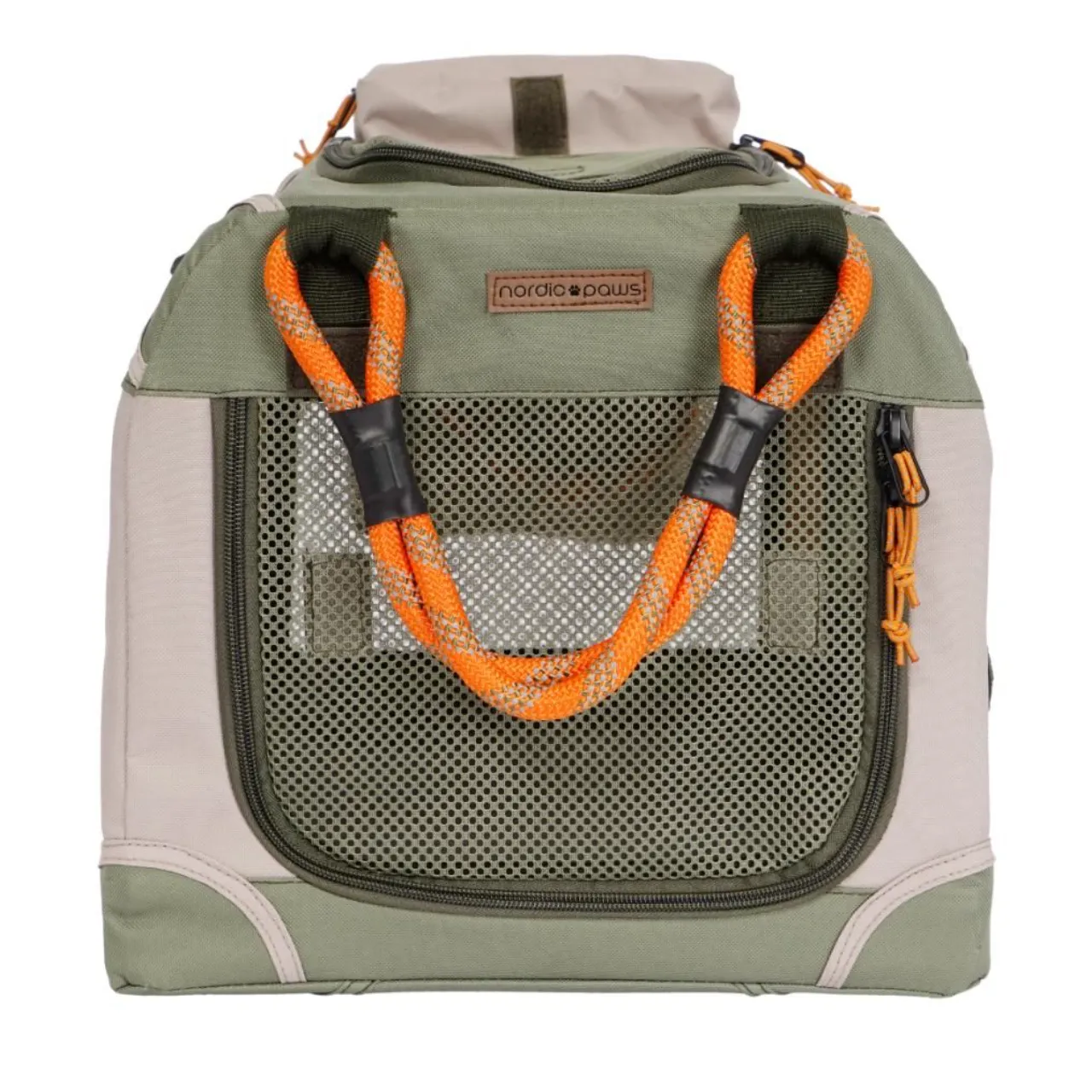 Nordic Paws Foldbart luksus hundebur i stof Army XS - rolig og tryg base