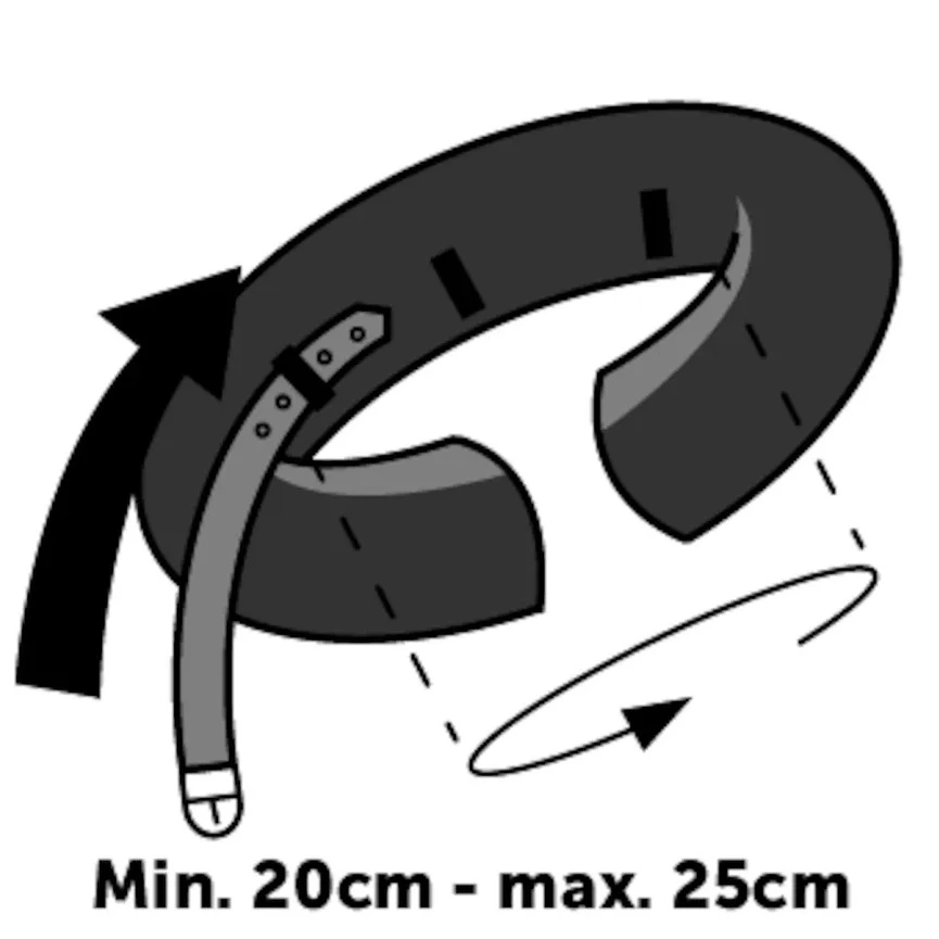 Oppustelig halskrave S 20-25 cm