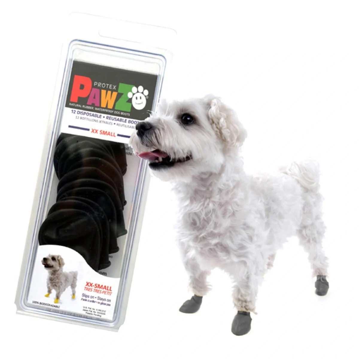 Pawz hundesko XX-Small 3,8 cm sort