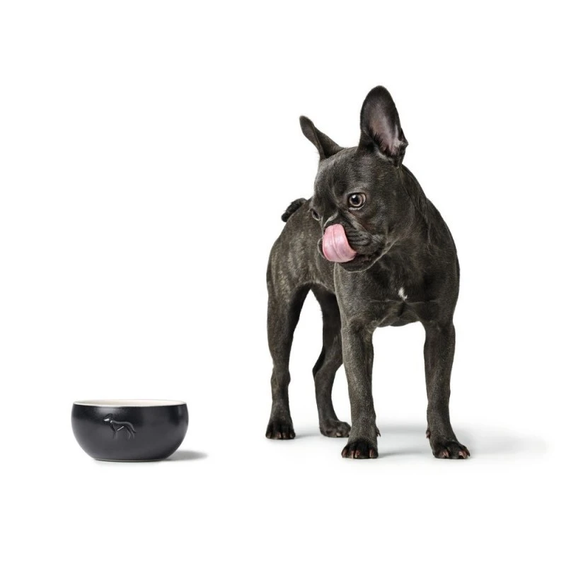 Hunter Keramik Lund Hunde Skål 550 ml Sort