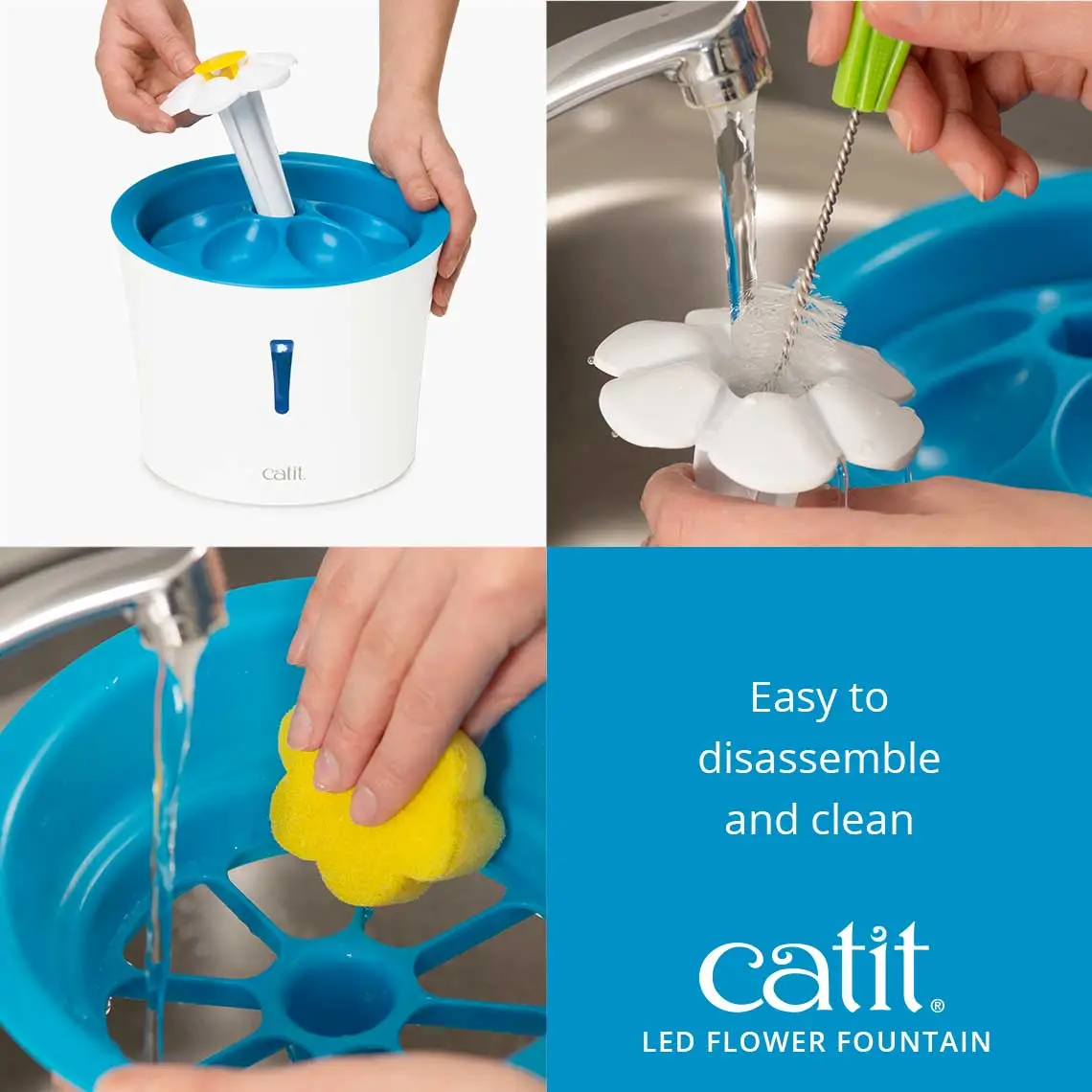 Catit Senses 2.0 Flower Fountain (drikkeautomat) 3 L med LED