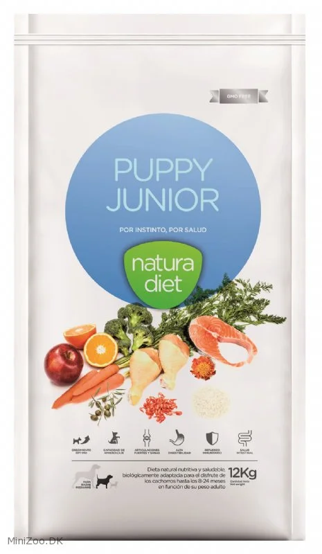 Natura Diet Puppy Junior Hvalpefoder 12 kg - Naturligt og sundt foder til hvalpe