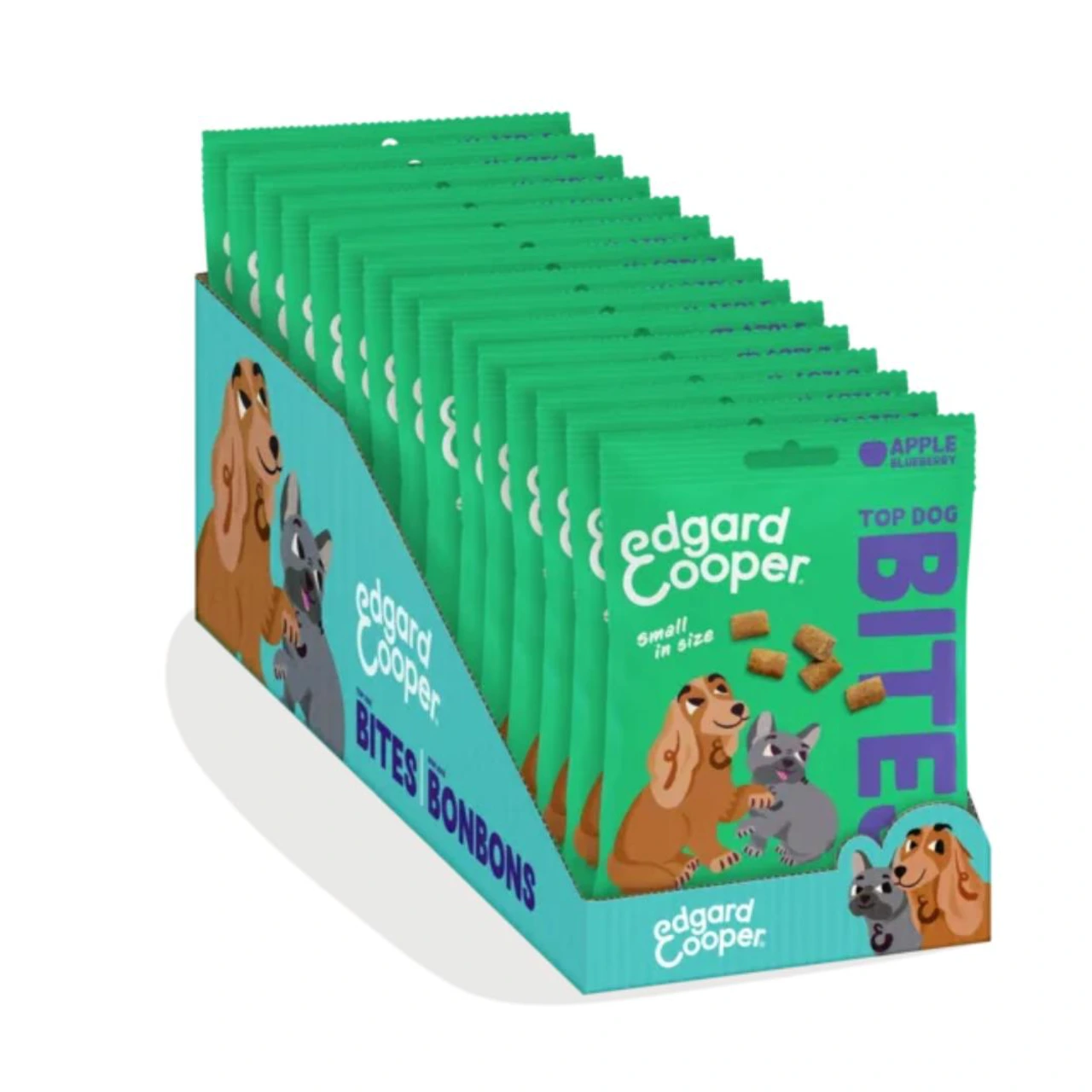 Edgard & Cooper Top Dog Bites Small æble og blåbær 50 g