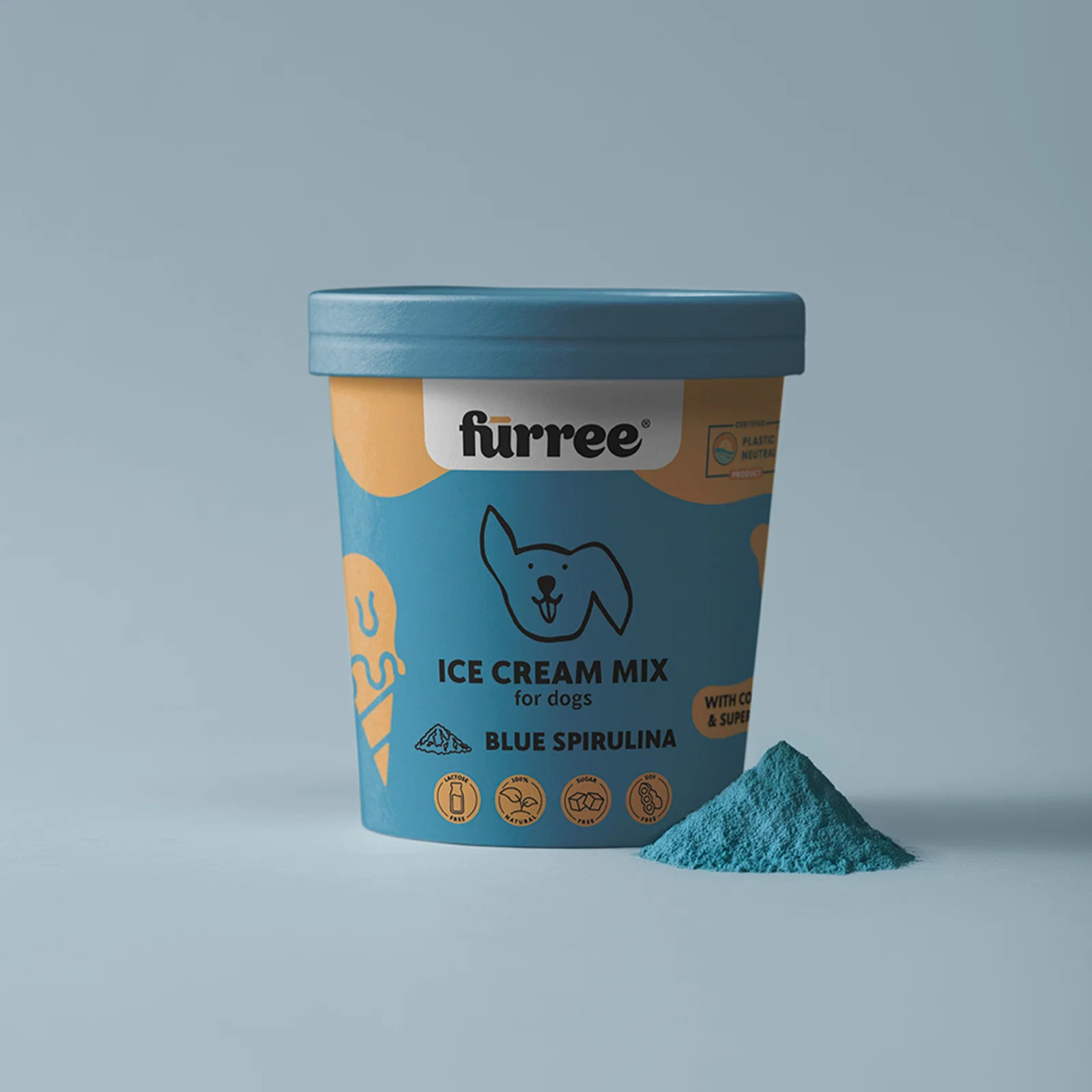 FÜRREE Icecream med Blå Spirulina
