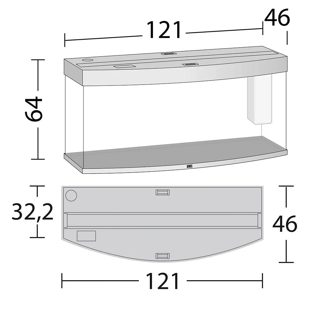 Juwel Aquarium VISION 260 LED Hvid