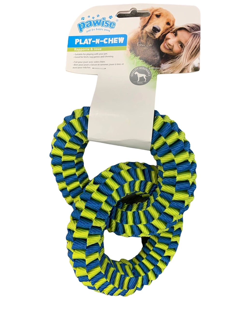 Pawise Flettet 2 Ringe 15 cm - hundelegetøj