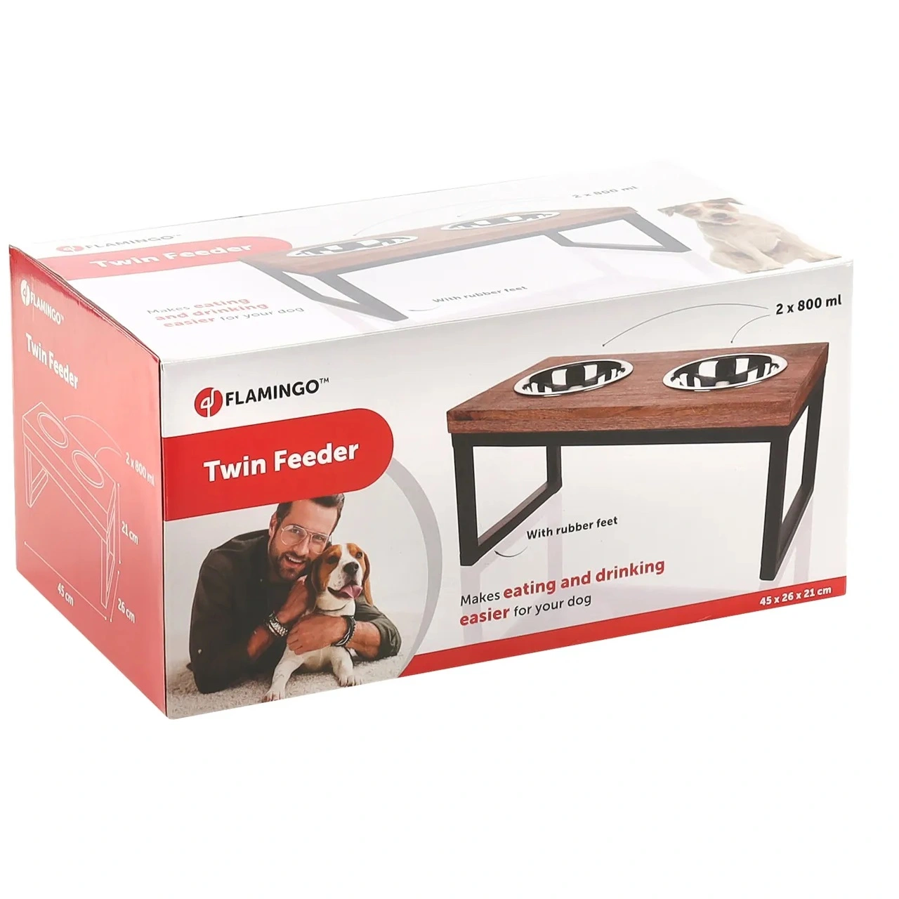 Tommy Twin Feeder Set med stand 800 ml