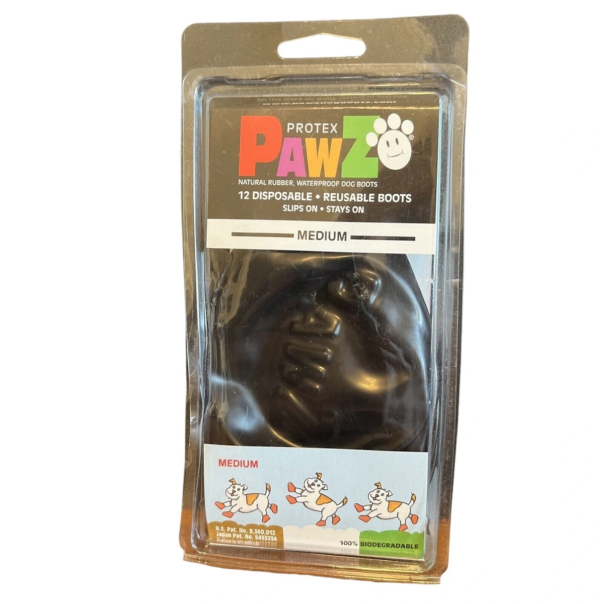 Pawz hundesko Medium 7,6 cm sort