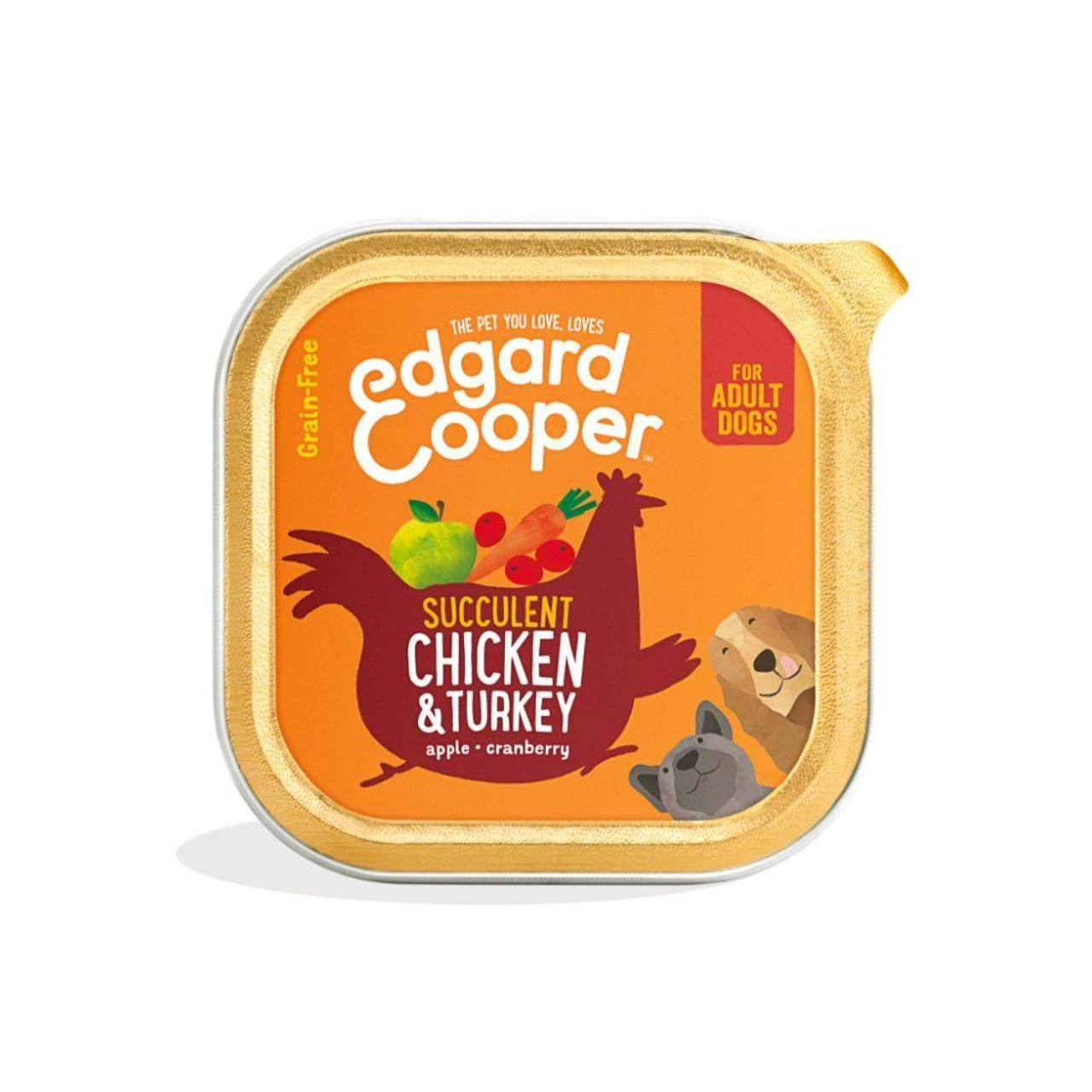 Edgard & Cooper Pate multipakke til hund 4 x 300 g