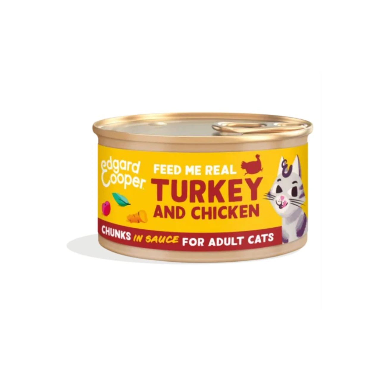 Edgard & Cooper Chunks multipakke vådfoder til katte 8 x 85 g
