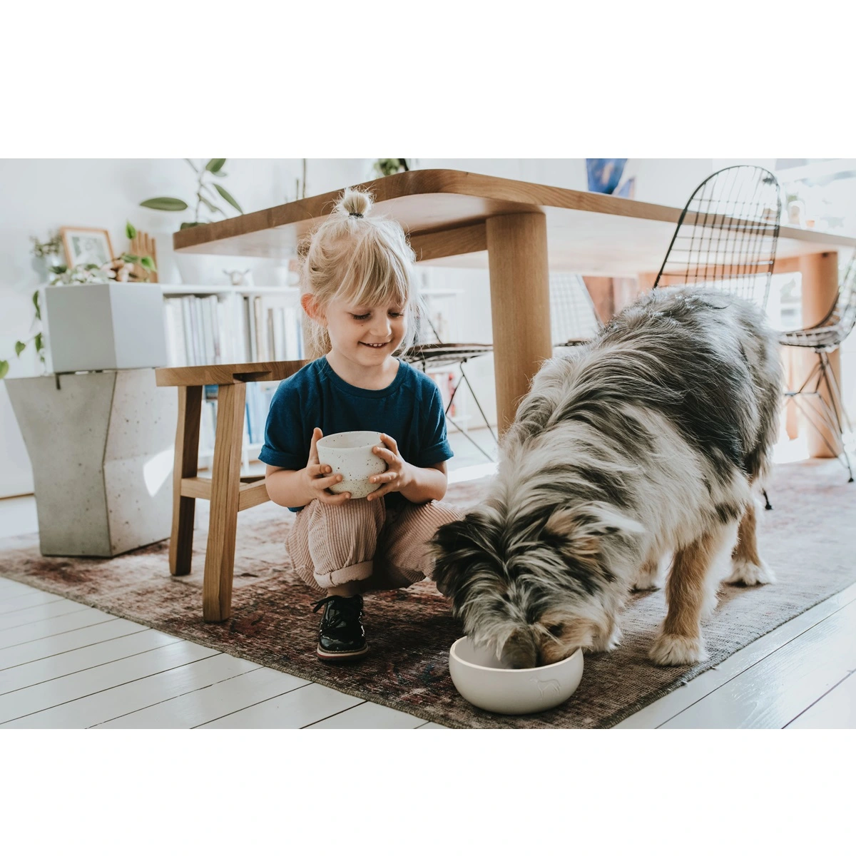 Hunter keramik Lund hunde skål 1500 ml Beige