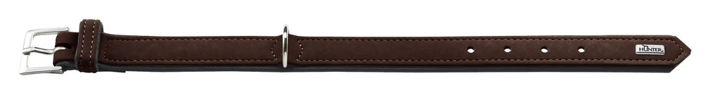 Hunter Softie hundehalsbånd brun 35 cm - 23-29 cm indstilling
