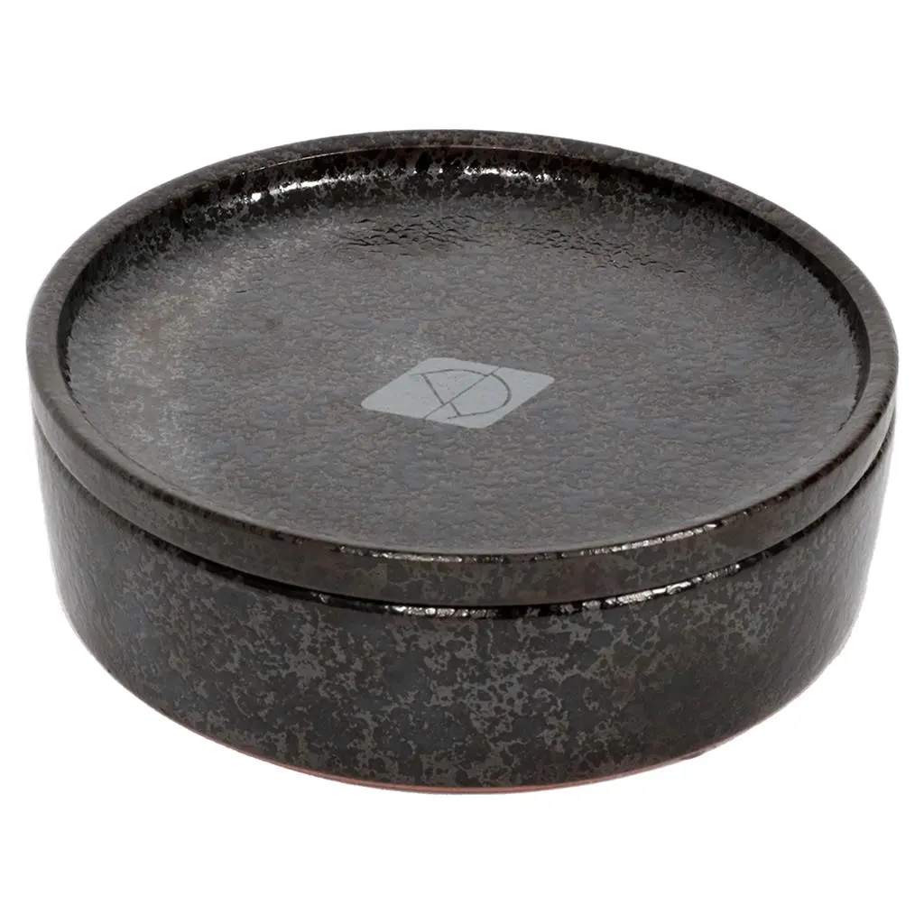 Flad Jasper Black Dots Ø 13 cm x 2 cm