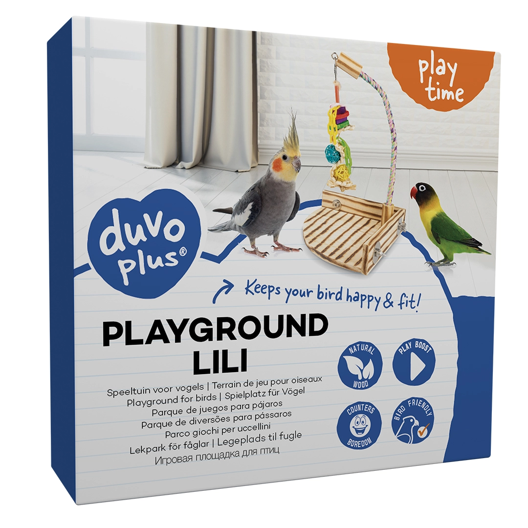 Duvo Fuglelegeplads Lili flerfarvet 25x25x38 cm