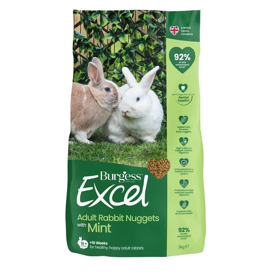 Burgess Excel Adult Kaninfoder 1,5 kg - mint