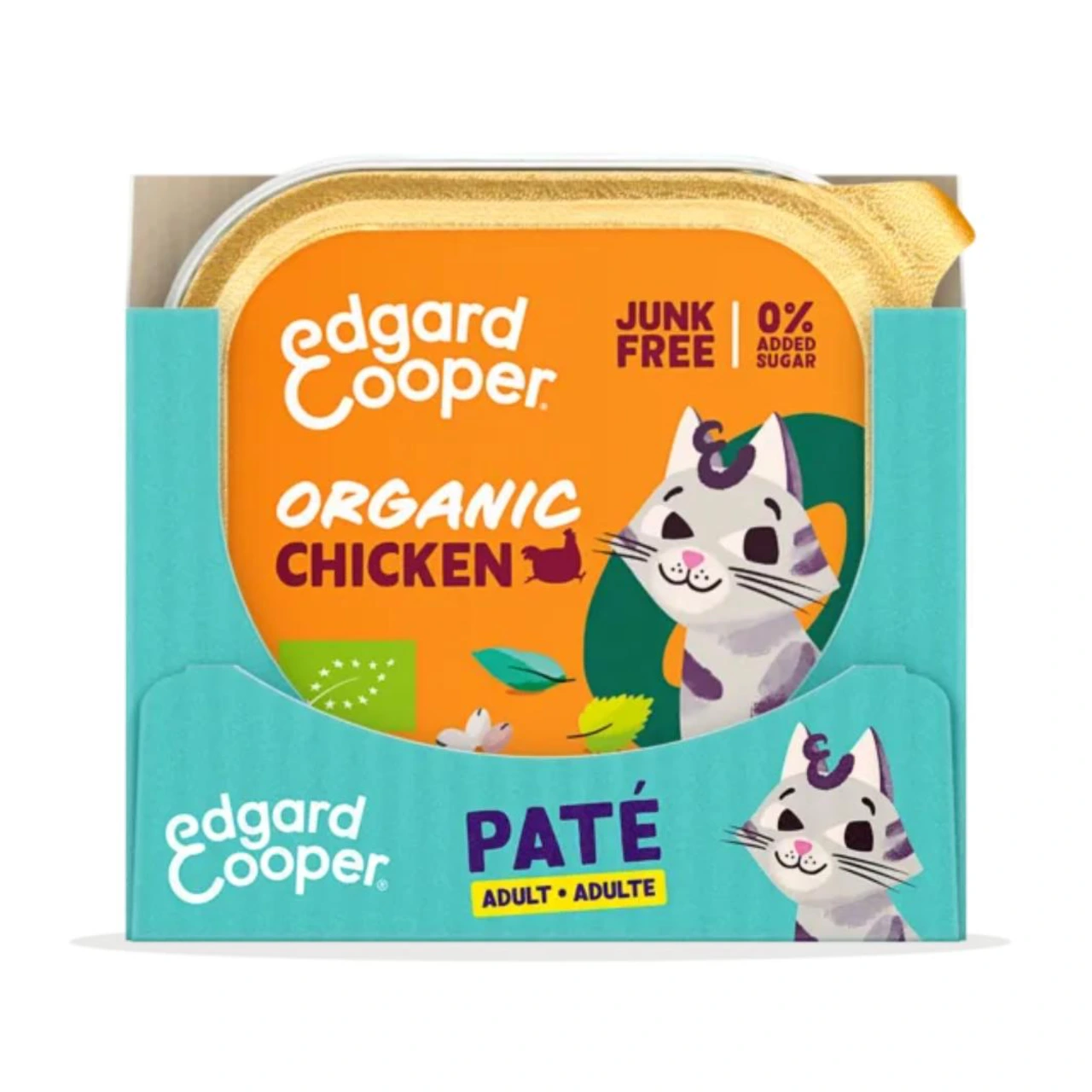 Edgard & Cooper økologisk pate til katte med kylling 85 g