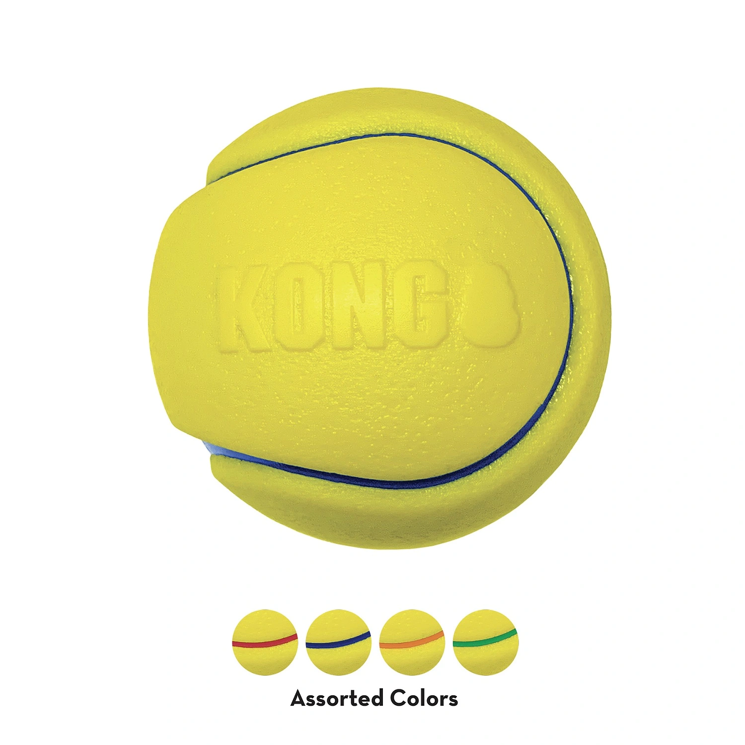 Kong Squeez Tennis 2 stk Ø 7 cm - robuste bolde med piv