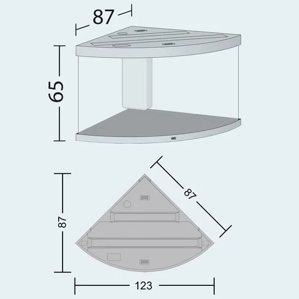 Juwel Trigon 350 Hvidt Akvarium