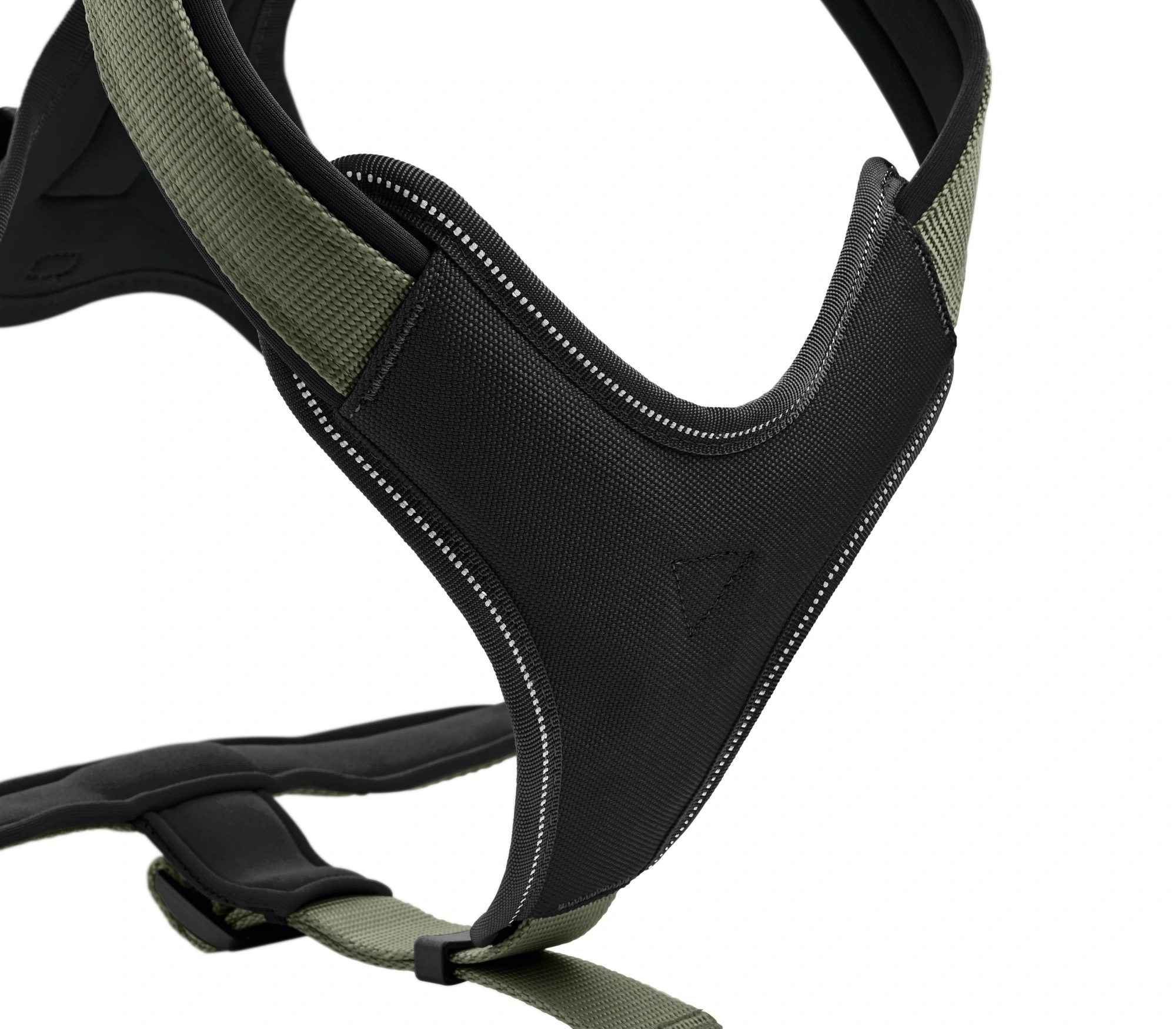 Hunter hundesele Neopren Oliven XL længde 73-94 cm 2,5 cm - blød og stabil komfort