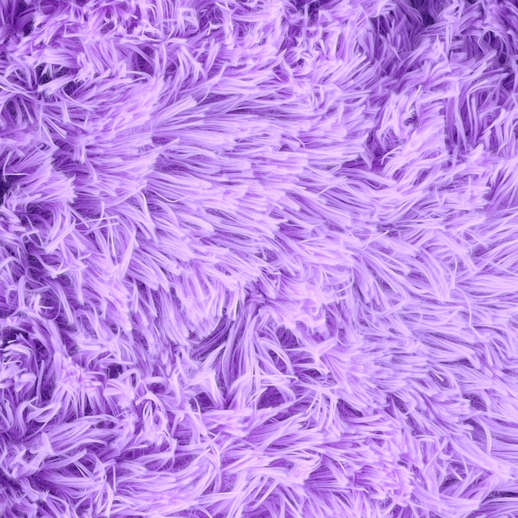 Cushion Krems fluffy rund hundeseng small lilla