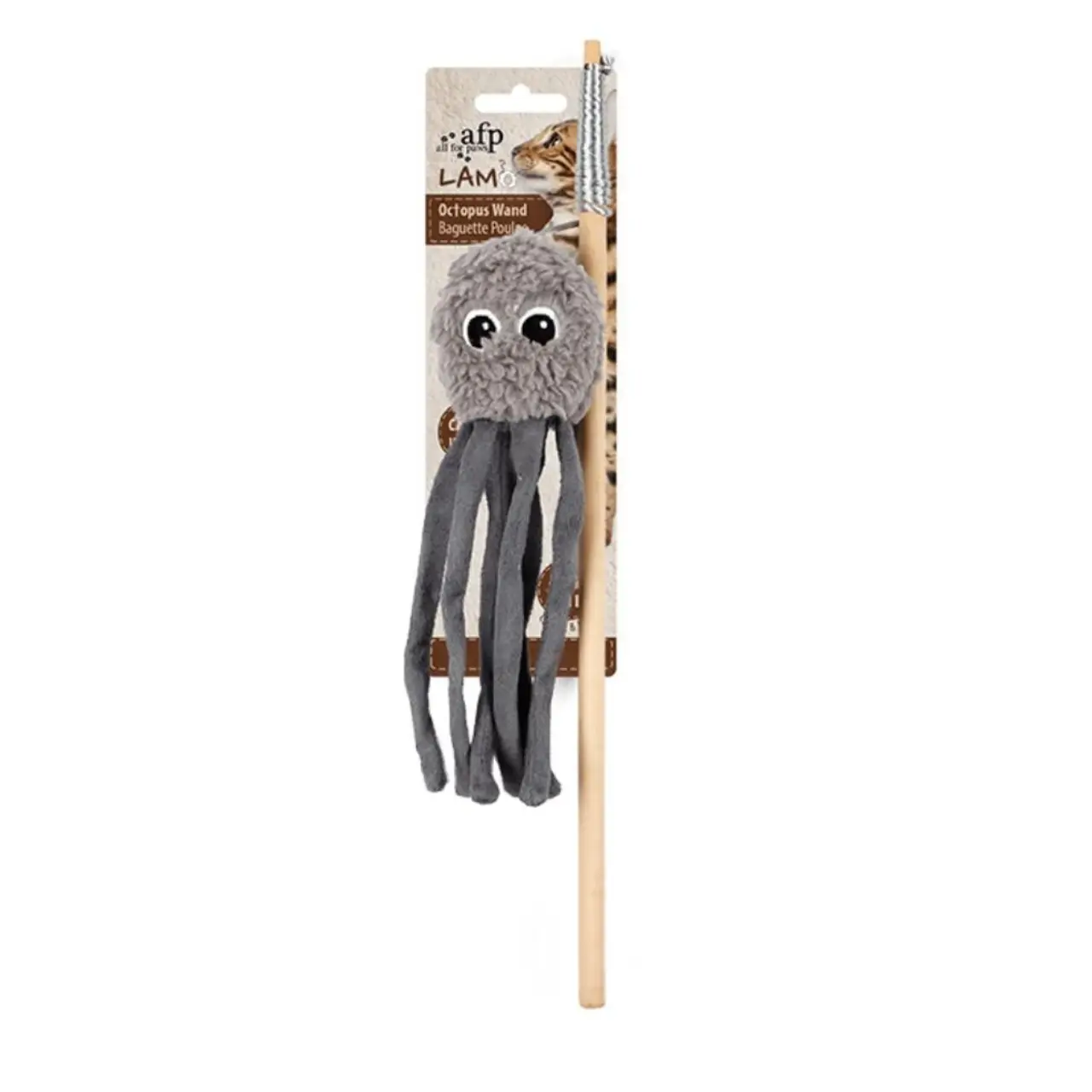 AFP Lambswool drillepind til kat med blæksprutte assorterede farver