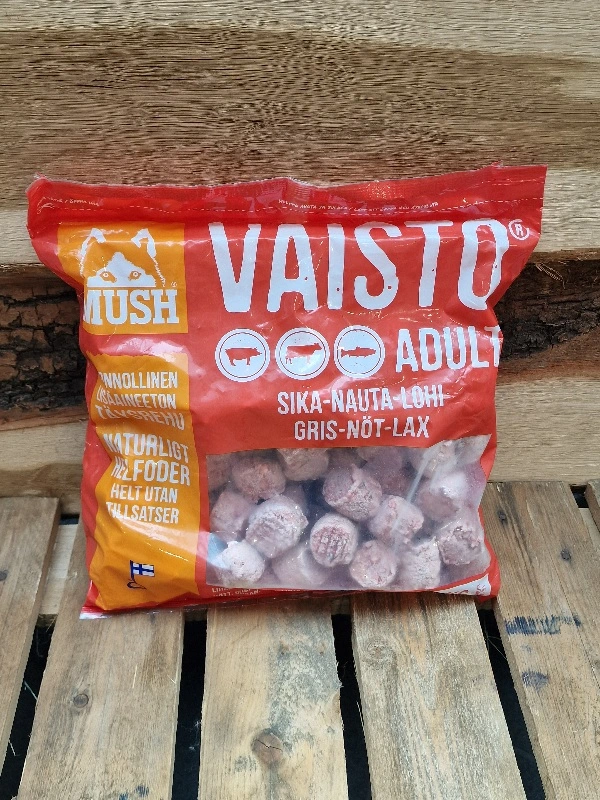 MUSH Vaisto Gris Okse Laks XL Rød 3 kg - Naturligt BARF hund