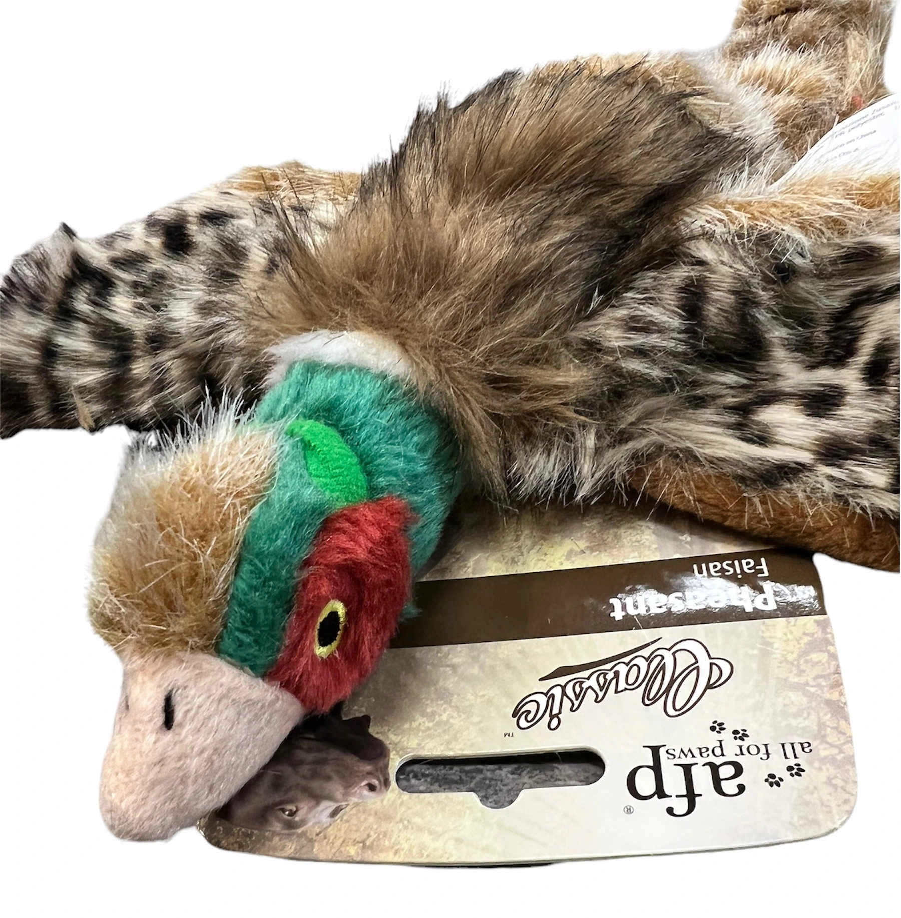 AFP Fasan Large 32x32 cm - plys hundebamse med squeaker