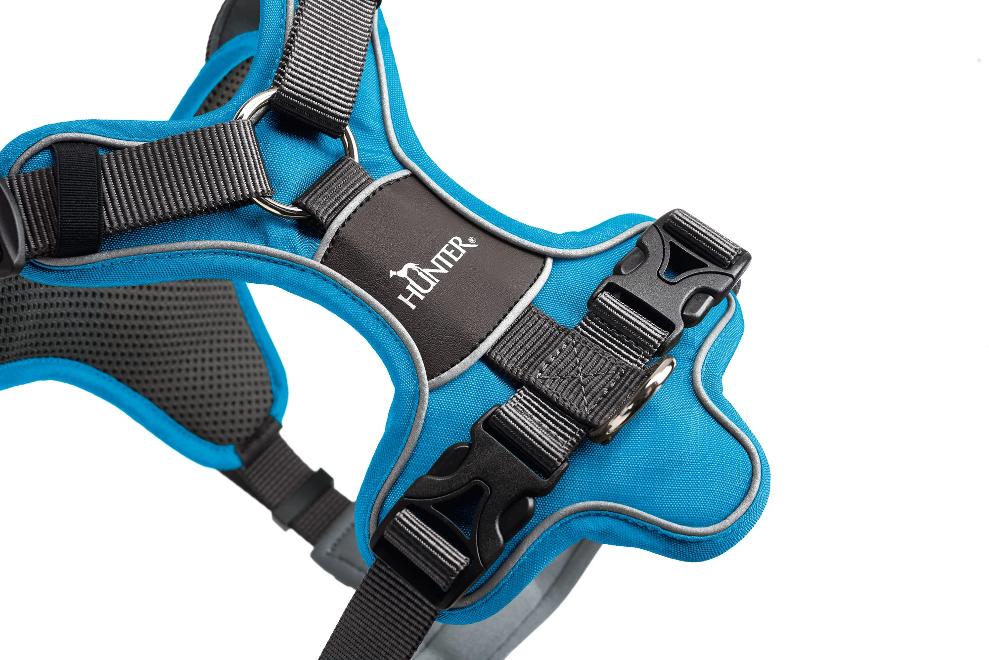 Hunter Divo hundesele S lyseblå/grå just mave 45-56 cm - Let kontrol og høj komfort