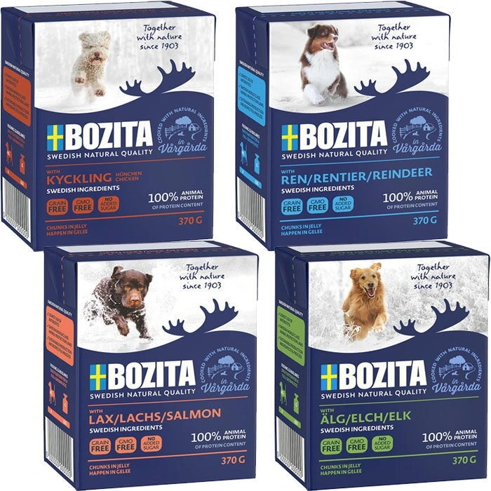 Bozita Naturals kylling og ris i gele 370 g - Naturlig hverdagsernæring