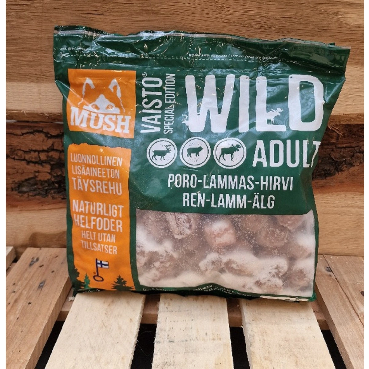 MUSH Vaisto Mørkegrøn Wild rensdyr lam elg til hund 3 kg