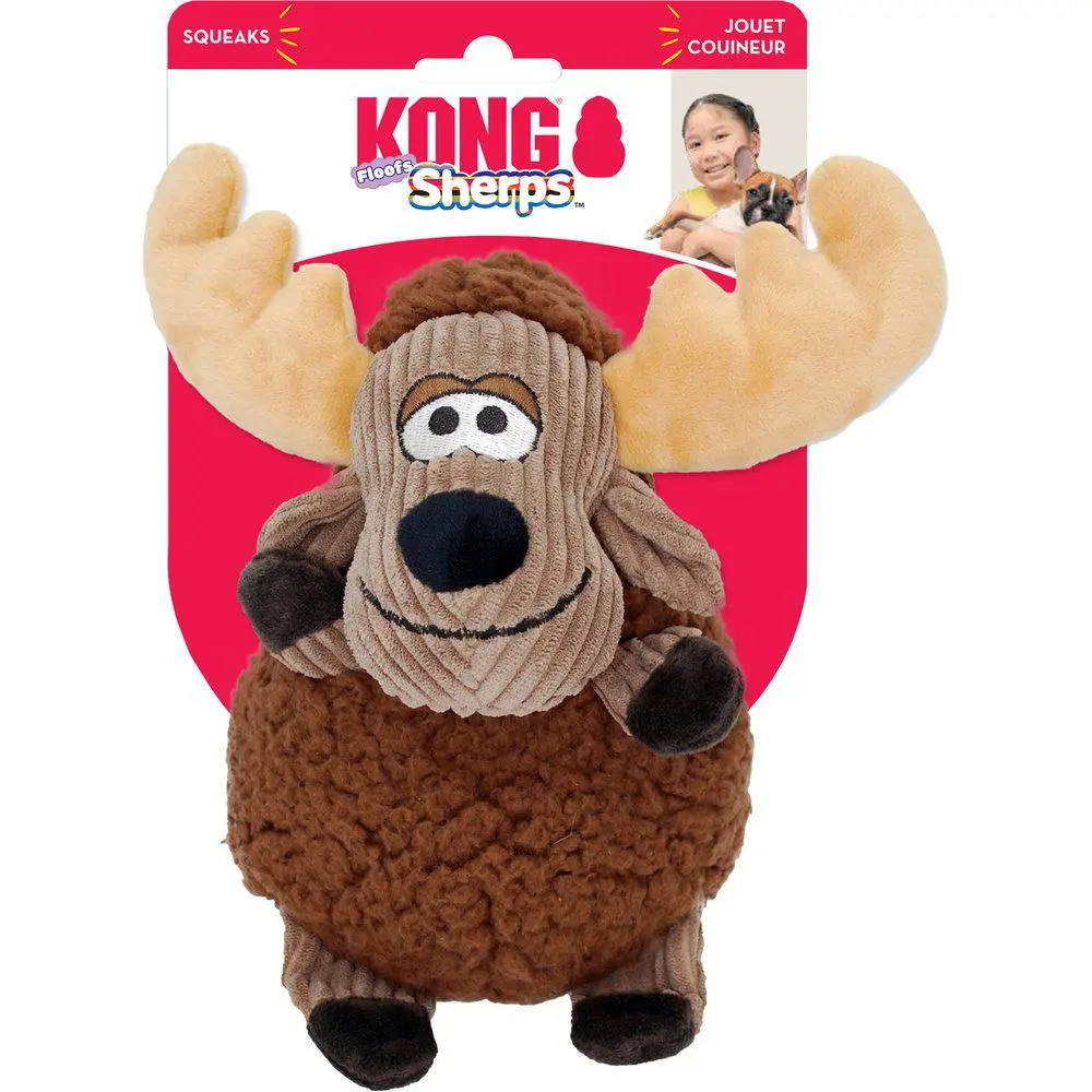 Kong Sherps Floofs Moose M - nuttet moose bamse til hunde