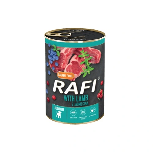 Rafi vådfoder hvalp lammekød med blåbær og tranebær 400 g