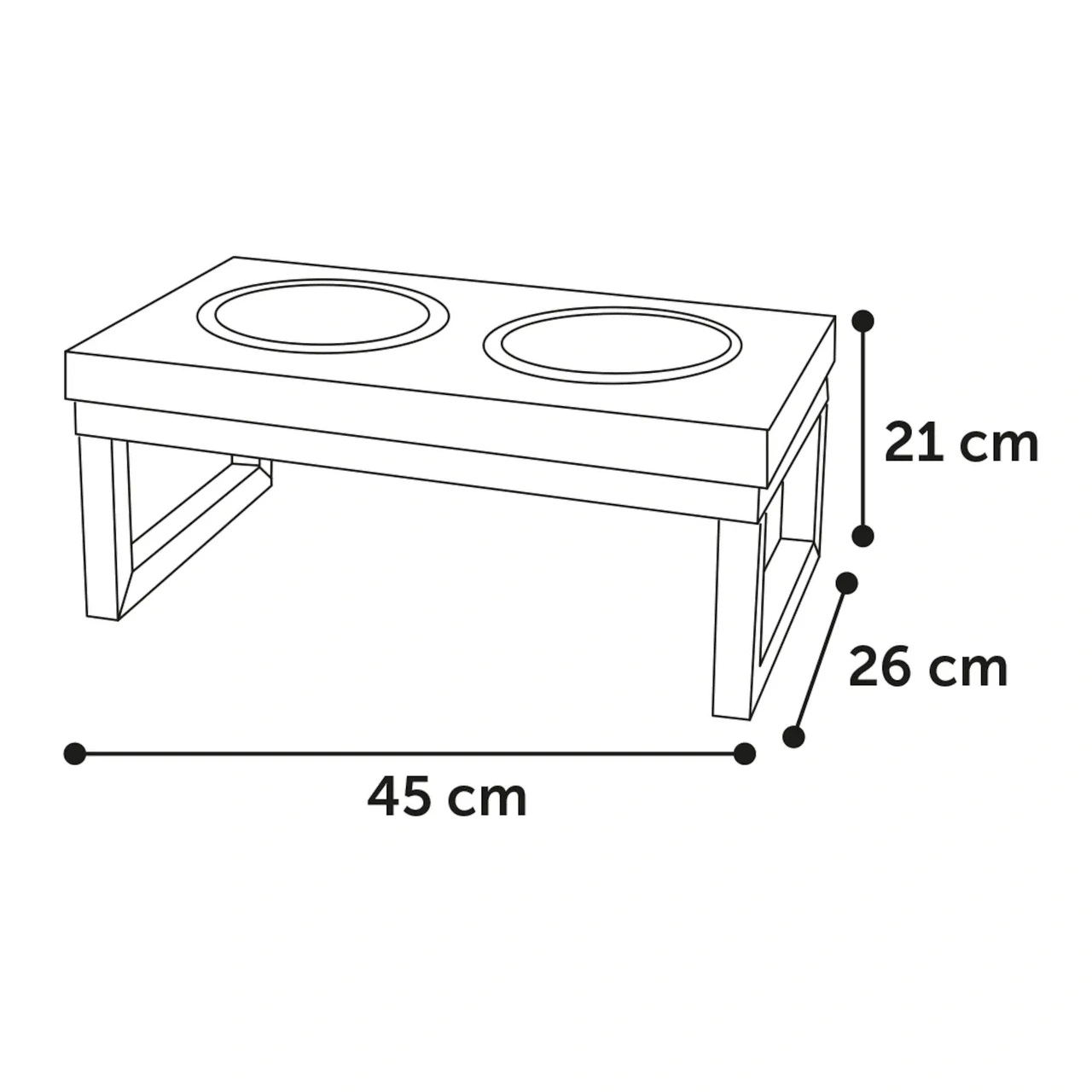 Tommy Twin Feeder Set med stand 800 ml