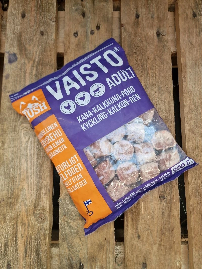 MUSH Vaisto Lilla Kylling Kalkun Rensdyr 800 g - Naturligt hundefoder