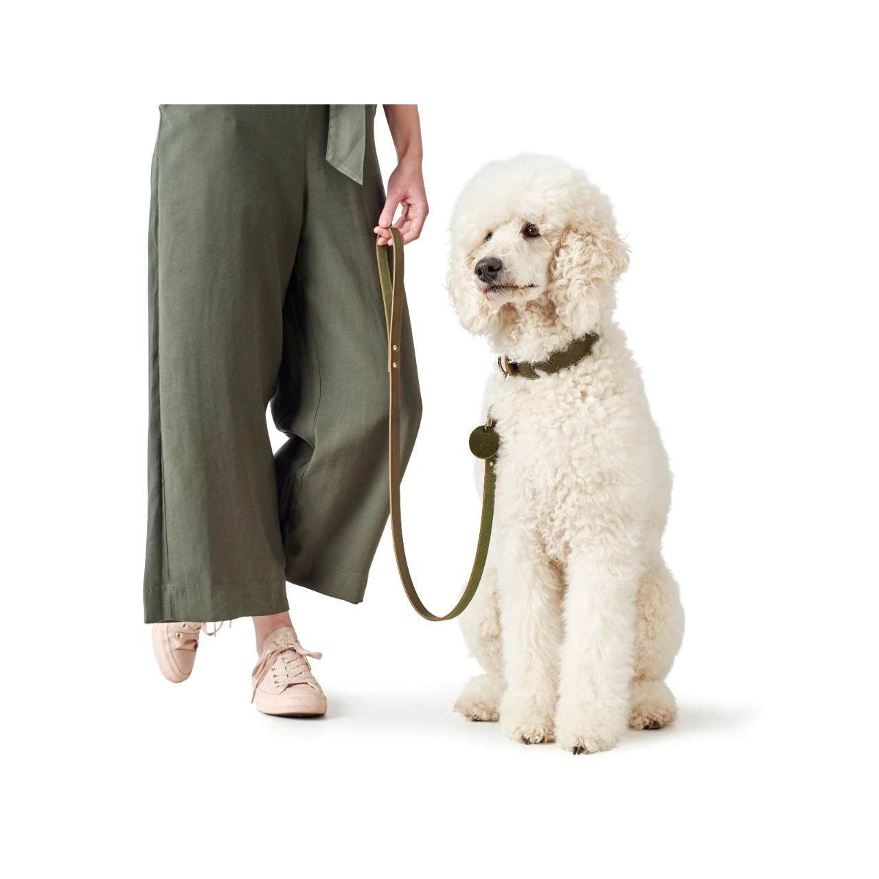 Hunter Aalborg Sport Oliven 32 hundehalsbånd - 24-29 cm