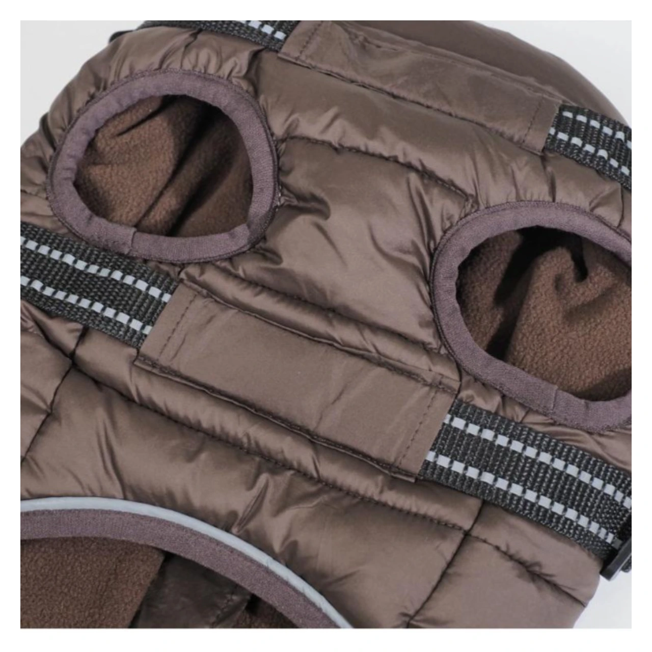 Nordic Paws Vea hundejakke med sele taupe 35 cm